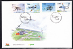 Ireland Scott #1267a, 1269a FDC Military Aircraft: Bristol F.2b Fighter, Hawker Hurricane, Sud SE Alouette, Vampire - FDC