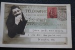 CPA:montage-Fêtes Et Voeux :amitié Sincère. Télégramme Envoie Par Fil 1000 Baisers à Celle Dont Rêve Jour Et Nuit 1907 - Valentijnsdag