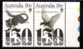 Australia MNH 1984, Se-tenent Pair, Annv., Of Victoria, Bird, Yellow Tufted Honeyeater, Possum, - Neufs
