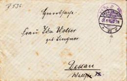 ALLEMAGNE - 1915 - ENVELOPPE De L'HOPITAL MILITAIRE (KRIEGSLAZARETT) SECTION 1 III.A-K Pour DESSAU - Feldpost (Portofreiheit)
