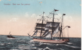 CPA 1916 IJmuiden - Bark Naar Zee Gesleept (voilier) - IJmuiden