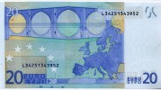 EURONOTES BANCONOTA BILLET DA 20 EURO L FINLANDIA  G015E2 FDS - 20 Euro