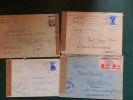 27/302   4 LETTRES CENSURE - Storia Postale