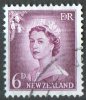 New Zealand 1956 Queen Elizabeth 6d Used - Usados