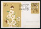 POLAND 1987 (20 AUG WARSZAWA) BEAUTIFUL BEE GATHERING POLLEN SPECIAL CANCEL ON APIMONIA CARD Bees Insects Apiculture - Abejas