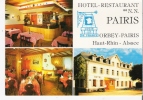 ORBEY 68 Hotel Restaurant PAIRIS Propriétaire Famille Ancel Carte Avec Pub Recto Nappe Rouge  Véritable Photo - Orbey