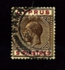 CYPRUS - 1912   GEORGE V   9  PIASTRES   WMK  MULTI  CA   FINE USED - Zypern (...-1960)