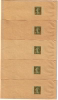 ENTIER 5 Ex. NEUFS 2 Centimes N°278 BJ1 Y.Tellier Sur Bande Pour Journaux - Newspaper Bands