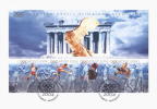 POLAND 2004 FDC FOLDER GREECE ATHENS OLYMPICS MS TYPE 1 Sports Boxing Wrestling Hurdles Horses Show Jumping Parthenon - Ete 2004: Athènes