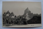 CPA Carte Photo Lagon Atoll Pirogue Montagne Papeete Tahiti Océanie Polynésie Française Photographe F. G. BOWERS - Frans-Polynesië