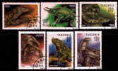 TANZANIA / SNAKES / CHAMELEON / TURTLES / 6 VF USED STAMPS . - Schlangen