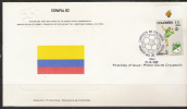 SA038-WORLD CUP SPAIN`82 - OFFICIAL F.D.C. .-.  COLOMBIA  STAMP . FOOTBALL / SOCCER / FUTBOL / - 1982 – Espagne
