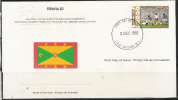 SA034-WORLD CUP SPAIN`82 - OFFICIAL F.D.C. .-.  GRENADA  STAMP . FOOTBALL / SOCCER / FUTBOL / - 1982 – Espagne