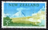 New Zealand 1960 3s National Park Multicolour Used - Vertical Crease - Oblitérés