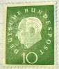 Germany 1959 President Heuss 10pf - Mint Hinged - Unused Stamps