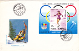 ROMANIA: Olympic Winter Games, Figure Skating ALBERTVILLE, FDC COVER, PREMIER JOUR 1992, Bucharest. - Kunstschaatsen