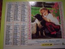 Almanach Du Facteur 1997 Fillette Et Chien Poney Shetland - Vosges N°88  OLLER  - LA POSTE - Groot Formaat: 1991-00