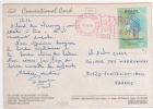 EMA + Timbre " Taxe "   / CP, Carte , Postcard Du  21/12/98 Pour La France , 2 Scans - Cartas & Documentos