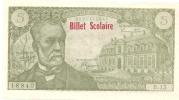 Billet Scolaire De 5 Francs - 6-12 Jaar