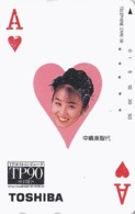 Télécarte Japon / 110-011 - Carte à Jouer Femme As De Coeur - Girl Playing Card Japan Phonecard  Frau Spielkarte TK - 49 - Jeux