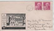 USA Cover Sent To Denmark Camden N.J. 2-3-1951 With Nice Cachet Hotel Walt Whitman Camden - Covers & Documents