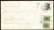 1958 Czechoslovakia Cover With Postage Due Stamps. Melnik 22.XII.58. (B05002) - Postage Due