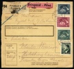 1944 Bohemia & Moravia. Parcel Card. Friedeck 4, 26.VIII.44.   (D02006) - Lettres & Documents