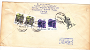 FROM CHINA TO ROMANIA 1996 COVER NICE FRANKING.5 STAMPS. - Cartas & Documentos