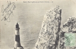 Cp ANGLETERRE Beachy Lighthoude And Devil's Chimney ( Phare , Rocher ) Cachet Timbre - Eastbourne