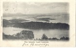 Cp ANGLETERRE The Islands , Loch Lomond  (  Rocher ) Cachet Timbre - Stirlingshire