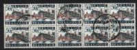 1965 - Bloc De 10 Huy - N°1352 - Oblitération Dour 1966 - Used Stamps