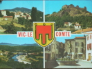 63 - VIC Le COMTE - Multivues Avec Blason - Vic Le Comte