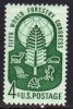 1960 USA World Forestry Congress Stamp Sc#1156 Deer River Tree Globe - Unused Stamps
