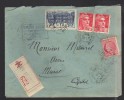 FRANCE 1948 N° Usages Courants Obl. S/lettre Entiére Recommandée - Briefe U. Dokumente