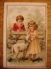 CHROMO - CARTE CHICOREE BONNE CAFETIERE - HENRI FACQ - DEUX ENFANTS ET UN MOUTON - Children And Sheep Enfant - Other & Unclassified