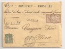 Lettre - BOUCHES DU RHONE - MARSEILLE - CHARGE Càs S/N°120+130 - 1904 - Storia Postale