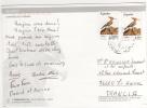 2 Beaux  Timbres  " Oiseau Huppé "   / Carte  Du  20/??/07  Pour La France - Cartas & Documentos