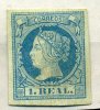 1 REAL   Ed. 55 (*)   YV. 50   Sans Colle     Cote 340 Euros - Neufs