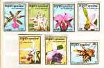 KAMPUCHEA - 1988 FLOWERS -ORCHID  Set Of 7v.-used (O) - Kampuchea