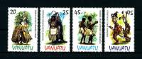 VANUATU 1985  N° 705/708 **  Neufs,  Ier Choix. Sup. Cote: 7.75 €  (Costumes, Danse. Suits. Dance) - Vanuatu (1980-...)