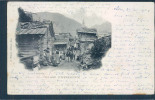 Valais, Intérieur Du Village D' Héremence, Mule, Mulet, Animée, Costumes, - Hérémence