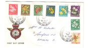 1967 FDC  New Zealand Decimal Issue Short Set 1/2c To 6c Flowers 10th July 1967 Official FDC - FDC