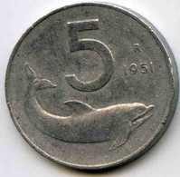 Italie Italia 5 Lire 1951 Alu KM 92 - 5 Lire