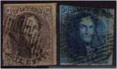 55 - Paire De Médaillons 10c + 20c. Au Moins 1 Des Timbres A Trois Belles Marges. - 1849-1865 Medaillen (Sonstige)