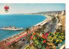 CP, 06, Nice, Panoramique De La Promenade Des Anglais, 1981, Voyagée - Multi-vues, Vues Panoramiques