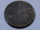 PIECE - ITALIE - ROYAUME - VICTOR EMMANUEL II - 10 CENTESIMI - 1866 N -  CUIVRE - 1861-1878 : Vittoro Emanuele II