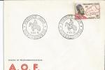 73 Yvert AOF FDC / LETTRE 03 / 11 / 1958 CACHET OUAGADOUGOU AFRIQUE OCCIDENTALE MORANABA SAGHA - Storia Postale