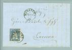 Heimat TI MAGADINO 1864-02-08 Brief Nach Luzern Mit 10Rp. Sitzende Helvetia - Storia Postale