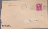 Washington 2 Cent - Postmarked Columbus Ohio, 1894 - Frank W. Crans, Sec'y, Independence, Kan. - Brieven En Documenten