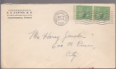 George Washington - Postmarked Independence, Kansas, 1939 - R.G. Carter M.D. Citizens National Bank, Bldg - Cartas & Documentos